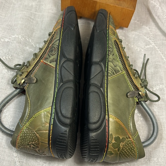 NWOT L’Artiste leather lace up zipper loafers - Picture 12 of 16